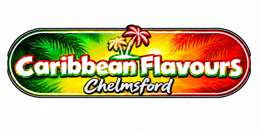 Caribbean Flavours Chelmsford tropical logo design